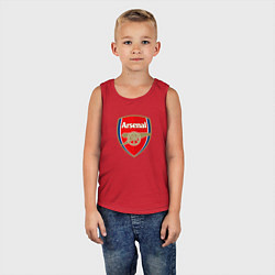 Майка детская хлопок Arsenal fc sport, цвет: красный — фото 2