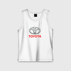 Майка детская хлопок Toyota sport auto brend, цвет: белый