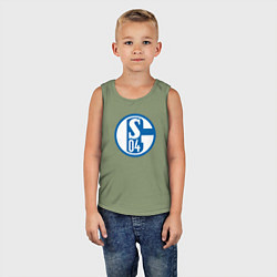Майка детская хлопок Schalke 04 fc club, цвет: авокадо — фото 2