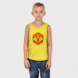 Майка детская хлопок Манчестер Юнайтед фк спорт, цвет: желтый — фото 2