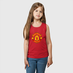 Майка детская хлопок Манчестер Юнайтед фк спорт, цвет: красный — фото 2