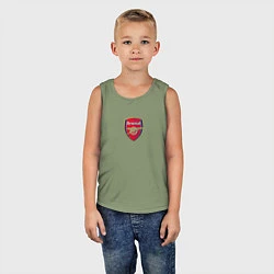 Майка детская хлопок Arsenal fc sport club, цвет: авокадо — фото 2