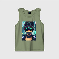 Детская майка Cool girl - cyberpunk - neural network