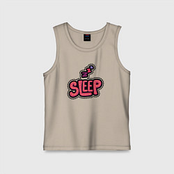Майка детская хлопок Sleep, цвет: миндальный