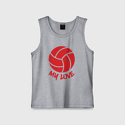 Майка детская хлопок Volleyball my love, цвет: меланж