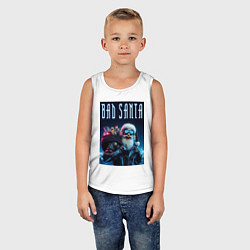 Майка детская хлопок Bad santa - ai art, цвет: белый — фото 2