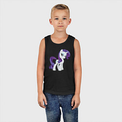 Майка детская хлопок Рарити из My Little Pony в кино, цвет: черный — фото 2