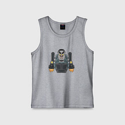 Майка детская хлопок G-Man skibidi toilet, цвет: меланж