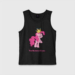 Майка детская хлопок Королева тортиков Пинки Пай, цвет: черный