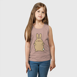 Майка детская хлопок Relax bunny, цвет: пыльно-розовый — фото 2