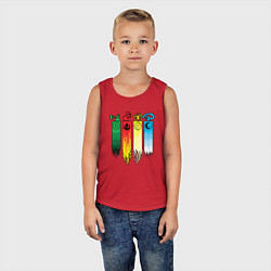 Майка детская хлопок Аватар стихии, цвет: красный — фото 2