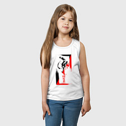 Майка детская хлопок Боевые искуства black and red, цвет: белый — фото 2