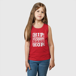 Майка детская хлопок Hip hop life, цвет: красный — фото 2
