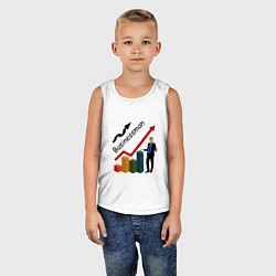 Майка детская хлопок Бизнесмен, цвет: белый — фото 2