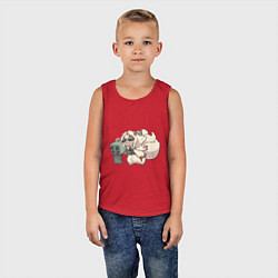 Майка детская хлопок Опасная Фапута, цвет: красный — фото 2