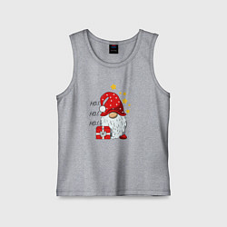 Майка детская хлопок Милый гном с подарком, цвет: меланж