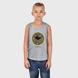 Майка детская хлопок STRATIS крипта, цвет: меланж — фото 2