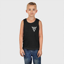 Майка детская хлопок Символ велеса на груди, цвет: черный — фото 2