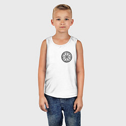 Майка детская хлопок Символика шлем ужаса на груди, цвет: белый — фото 2