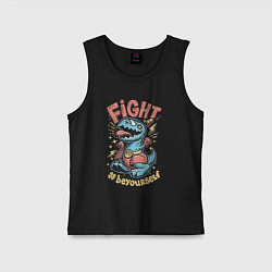 Майка детская хлопок Fight Dark, цвет: черный