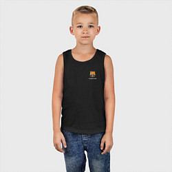 Майка детская хлопок Футбольный клуб Барселона - с эмблемой, цвет: черный — фото 2