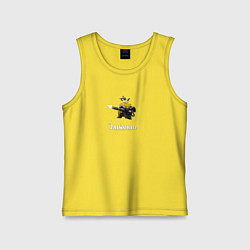 Майка детская хлопок Palworld monster logo, цвет: желтый