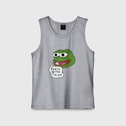 Майка детская хлопок Pepe feels good man, цвет: меланж