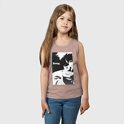 Майка детская хлопок Ковбой Бибоп Спайк Шпигель, цвет: пыльно-розовый — фото 2