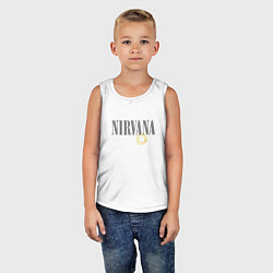 Майка детская хлопок Nirvana logo smile, цвет: белый — фото 2