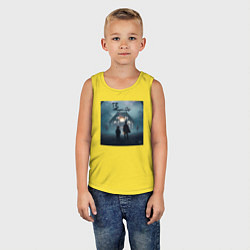 Майка детская хлопок Tragic city, цвет: желтый — фото 2