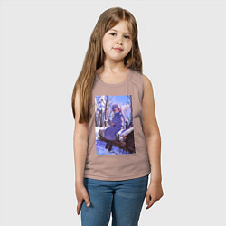 Майка детская хлопок Фрирен эльф, цвет: пыльно-розовый — фото 2