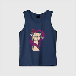 Майка детская хлопок Кобра вьется вокруг руки механика, цвет: тёмно-синий