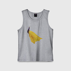 Детская майка Павлин с золотым хвостом