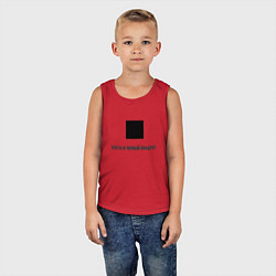 Майка детская хлопок Суета и чёрный квадрат, цвет: красный — фото 2