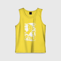 Майка детская хлопок Punk music, цвет: желтый