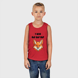 Майка детская хлопок У меня фыр фыр фыр, цвет: красный — фото 2