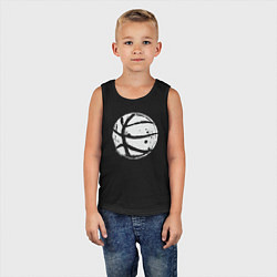 Майка детская хлопок Basket balls, цвет: черный — фото 2