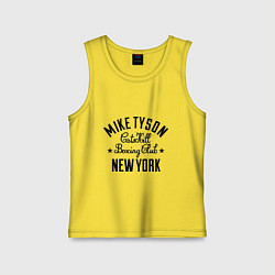 Майка детская хлопок Mike Tyson: New York, цвет: желтый