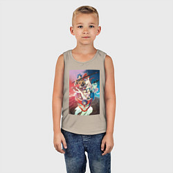 Майка детская хлопок Гуррен-Лаганн Ния Тэппелин, цвет: миндальный — фото 2