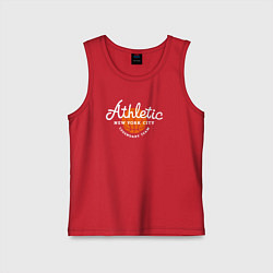 Майка детская хлопок Athletic basketball, цвет: красный