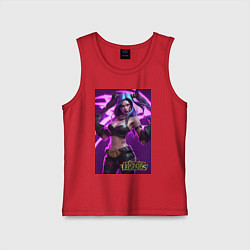 Майка детская хлопок League of Legends Akali Kda, цвет: красный
