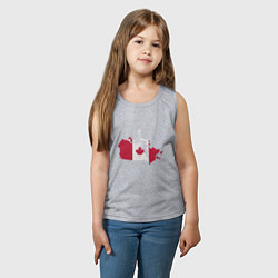 Майка детская хлопок Страна Канада, цвет: меланж — фото 2