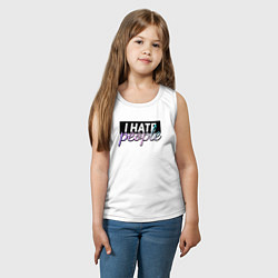 Майка детская хлопок Мизантроп, цвет: белый — фото 2