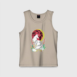 Майка детская хлопок Лунная Инари, цвет: миндальный