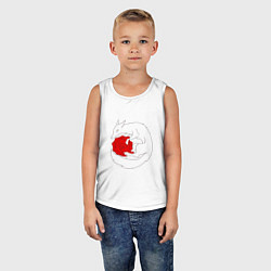 Майка детская хлопок Лиса и роза, цвет: белый — фото 2