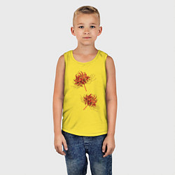 Майка детская хлопок Токийский гуль Паучья лилия, цвет: желтый — фото 2
