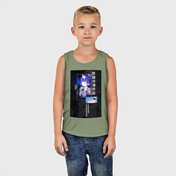 Майка детская хлопок Рем близняшка горничная, цвет: авокадо — фото 2