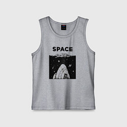 Майка детская хлопок Морской космос, цвет: меланж