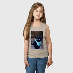 Майка детская хлопок Бездомный бог кот Ято, цвет: миндальный — фото 2