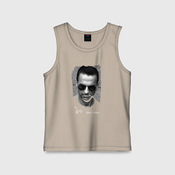Майка детская хлопок Depeche Mode - Dave Gahan face, цвет: миндальный